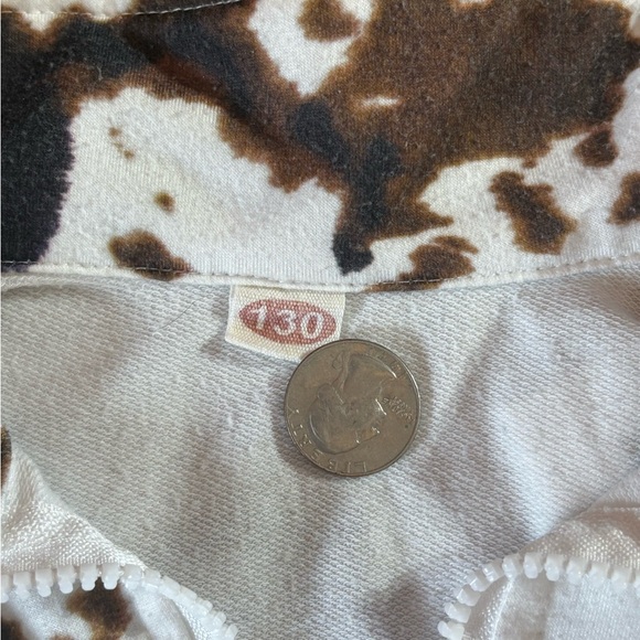 Cow Print Quarter-Zip Pullover - Picture 3 of 3